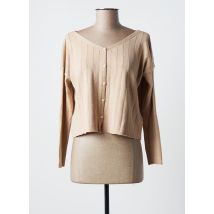 MUS & BOMBON - Gilet manches longues beige en coton - Femme - Taille 40 - Modz