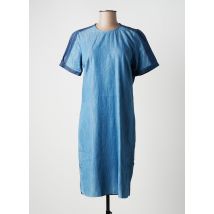 BRANDTEX - Robe mi-longue bleu en viscose - Femme - Taille 38 - Modz