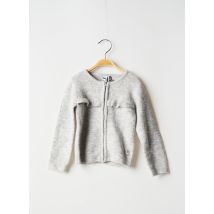 3 POMMES - Gilet manches longues gris en acrylique - Fille - Taille TU - Modz