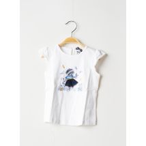 3 POMMES - T-shirt blanc en coton pour fille - Taille 9 M - Modz