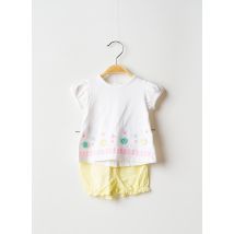 3 POMMES - Ensemble pantalon blanc en coton - Fille - Taille TU - Modz