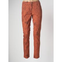 EAST DRIVE - Pantalon slim orange en coton - Femme - Taille 40 - Modz