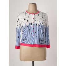 POUPEE CHIC - Gilet manches longues bleu en polyester - Femme - Taille 44 - Modz