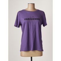 ICHI - T-shirt violet en coton pour femme - Taille 38 - Modz