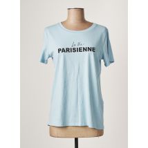ICHI - T-shirt bleu en coton pour femme - Taille 38 - Modz