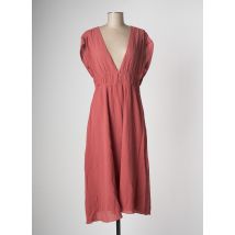 THE KORNER - Robe mi-longue marron en coton - Femme - Taille 40 - Modz
