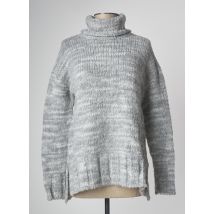 MUS & BOMBON - Pull col roulé gris en acrylique - Femme - Taille 34 - Modz