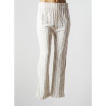 PAN - Pantalon droit beige en viscose pour femme - Taille 36 - Modz