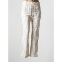 PAN - Pantalon droit beige en viscose - Femme - Taille 38 - Modz