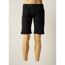 SIX VALVES - Bermuda noir en coton - Homme - Taille W36 - Modz