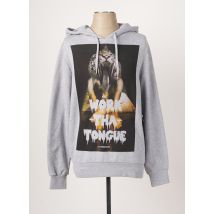 ELEVEN PARIS - Sweat-shirt à capuche gris en coton - Homme - Taille L - Modz
