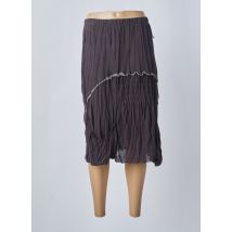 FRED SABATIER - Jupe mi-longue marron en polyester - Femme - Taille 38 - Modz