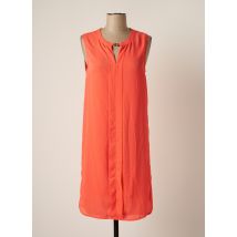 PAUSE CAFE - Robe mi-longue orange en polyester pour femme - Taille 42 - Modz