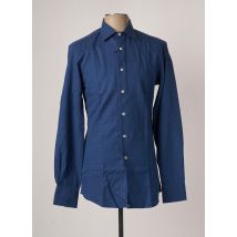 BELLONI - Chemise manches longues bleu en coton - Homme - Taille S - Modz