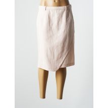 PAUPORTÉ - Jupe mi-longue rose en lin - Femme - Taille 42 - Modz