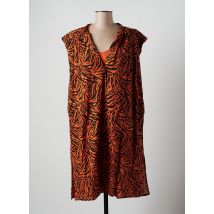 AMOUR - Robe mi-longue orange en coton - Femme - Taille 38 - Modz