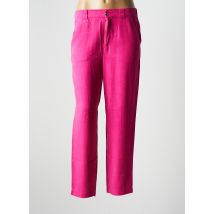 YERSE - Pantalon droit rose en viscose - Femme - Taille 40 - Modz