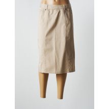 EVER EASY BY JAC JAC - Jupe mi-longue beige en coton - Femme - Taille 46 - Modz