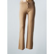 LES TRICOTS DE LÉA - Pantalon droit beige en cachemire - Femme - Taille 34 - Modz