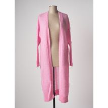 LES TRICOTS DE LÉA - Gilet manches longues rose en alpaga - Femme - Taille 36 - Modz