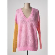 LES TRICOTS DE LÉA - Pull tunique rose en mohair - Femme - Taille 34 - Modz