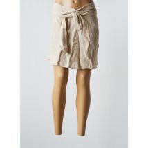 CHRISTELLE NIMA - Jupe courte beige en coton - Femme - Taille 36 - Modz