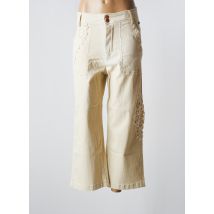 NEKANE - Pantalon 7/8 beige en coton - Femme - Taille 38 - Modz