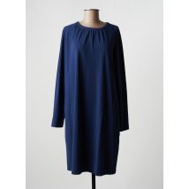 EUROPEAN CULTURE - Robe mi-longue bleu en coton - Femme - Taille 40 - Modz