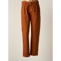 ONE STEP - Pantalon droit marron en coton - Femme - Taille 38 - Modz
