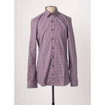 MARVELIS - Chemise manches longues rouge en coton - Homme - Taille M - Modz
