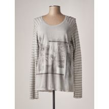 HAJO - T-shirt gris en viscose pour femme - Taille 46 - Modz