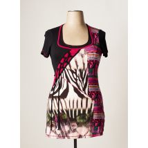 EVALINKA - T-shirt noir en viscose - Femme - Taille 42 - Modz