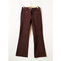 SERGE DANA - Pantalon droit marron en lyocell - Femme - Taille 42 - Modz