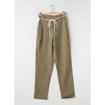 LAURE + MAX - Pantalon droit vert en lyocell - Femme - Taille 34 - Modz