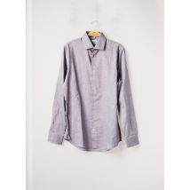 SEIDEN STICKER - Chemise manches longues gris en coton - Homme - Taille S - Modz