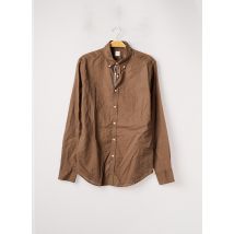 GMF 965 - Chemise manches longues marron en lin - Homme - Taille S - Modz