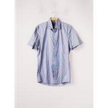 OLYMP - Chemise manches courtes bleu en coton - Homme - Taille S - Modz