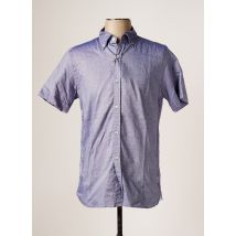 ALTEMFLOWER - Chemise manches courtes bleu en coton - Homme - Taille M - Modz