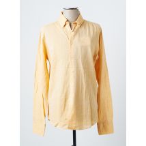 GMF 965 - Chemise manches longues jaune en lin - Homme - Taille XXL - Modz