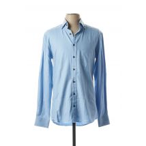 OLYMP - Chemise manches longues bleu en coton - Homme - Taille S - Modz