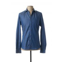 OLYMP - Chemise manches longues bleu en coton - Homme - Taille S - Modz