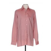 OLYMP - Chemise manches longues orange en coton - Homme - Taille M - Modz