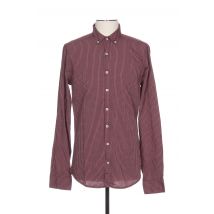 MEN OF ALL NATION - Chemise manches longues rouge en coton - Homme - Taille S - Modz