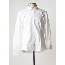 NUMEROLOGIE - Chemise manches longues blanc en coton pour homme - Taille L - Modz