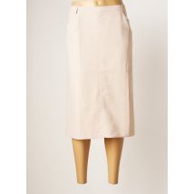 FRANCOISE F - Jupe mi-longue beige en polyester - Femme - Taille 52 - Modz
