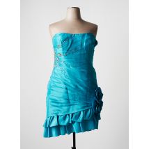 ELLEBELINE - Robe mi-longue bleu en polyester - Femme - Taille 44 - Modz