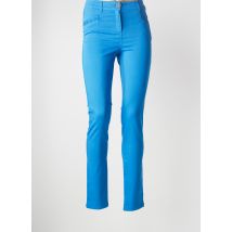 PAUSE CAFE - Pantalon slim bleu en coton - Femme - Taille 36 - Modz