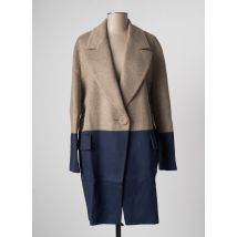 BENETTON - Manteau long beige en acrylique pour femme - Taille 44 - Modz