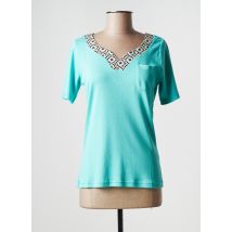 TELMAIL - Top bleu en coton pour femme - Taille 38 - Modz