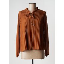 COULEURS DU TEMPS - Blouse marron en polyester pour femme - Taille 36 - Modz